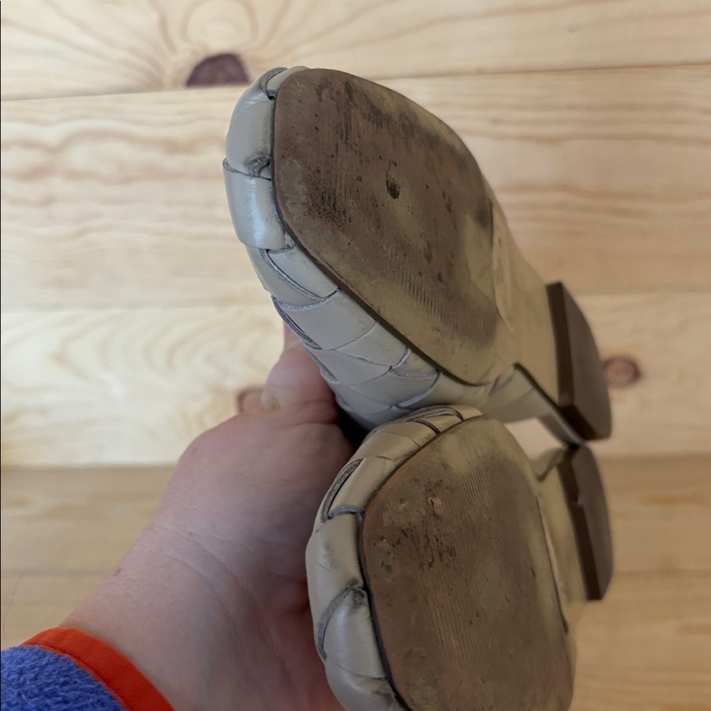 J. Crew Woven Leather‎ Slingback Flats in taupe - Picture 5 of 7